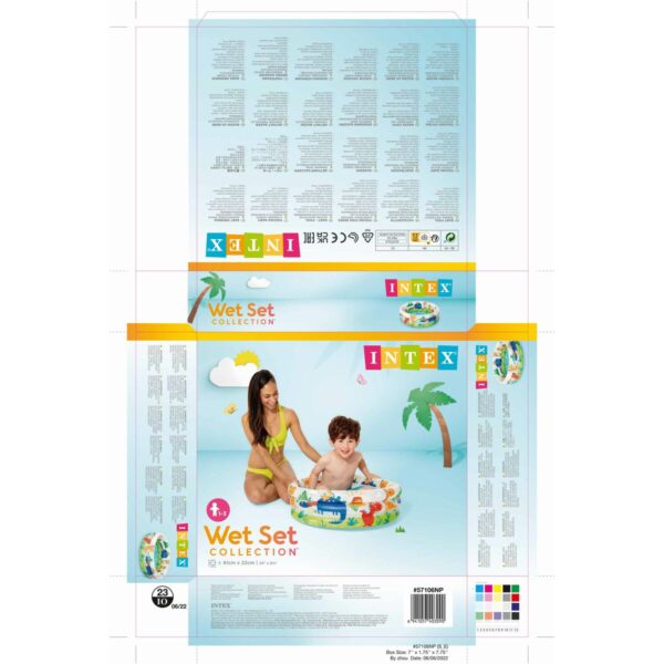 Aufblasbares Planschbecken für Kinder Intex Dinosaurier Ringe 28 L 33 L 61 x 22 x 61 cm (12 Stück) – Bild 5