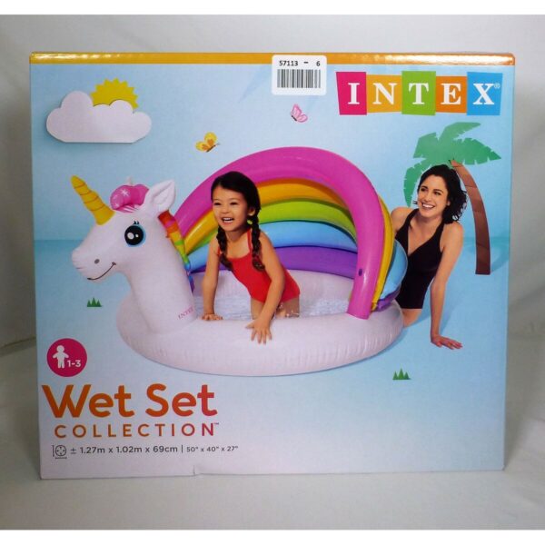 Aufblasbares Planschbecken für Kinder Intex Einhorn Markise 45 L 102 x 69 x 127 cm (6 Stück) – Bild 7