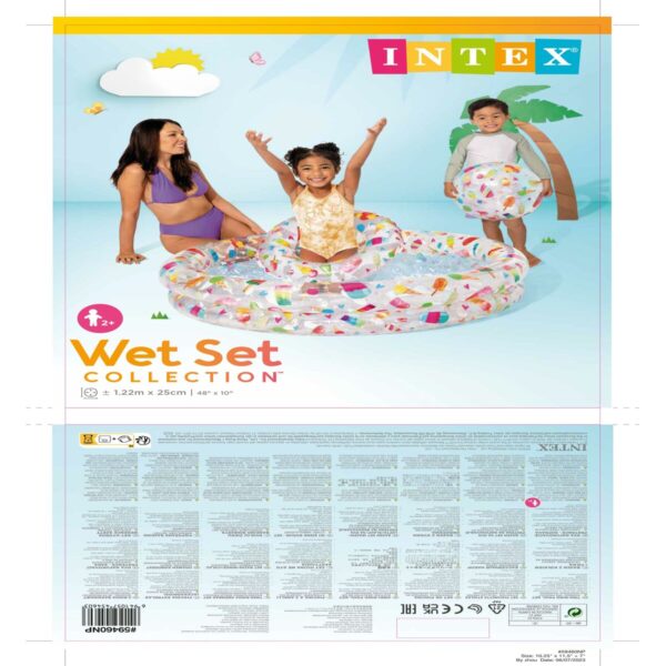 Aufblasbares Planschbecken für Kinder Intex Tropical Ringe 150 l 122 x 25 cm (12 Stück) – Bild 6