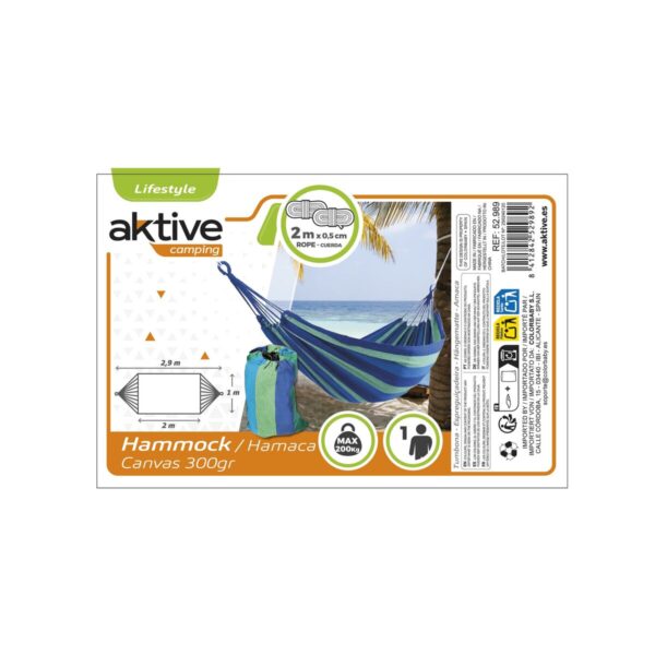 Hängematte Aktive Blau 200 x 0,4 x 100 cm (6 Stück) – Bild 8