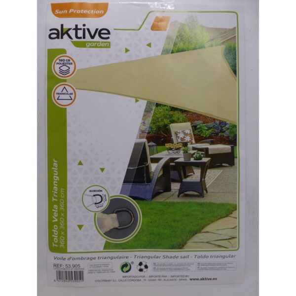 Sonnensegel Aktive Dreieckig 360 x 0,3 x 360 cm (6 Stück) – Bild 6