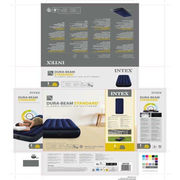 Luftmatratze Intex CLASSIC DOWNY 76 x 25 x 191 cm (6 Stück) – Bild 7