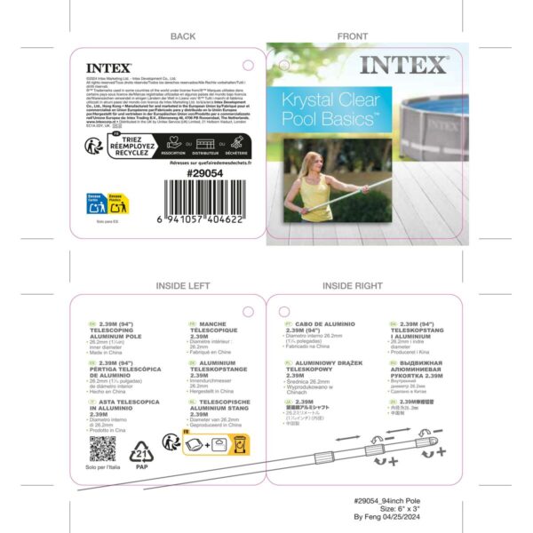 Teleskopstiel Intex 3,5 x 239 x 3,5 cm (24 Stück) – Bild 4