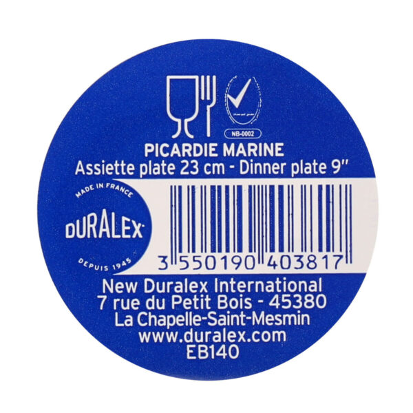 Flacher Teller Duralex Picardie Blau Ø 23 cm (48 Stück) – Bild 3