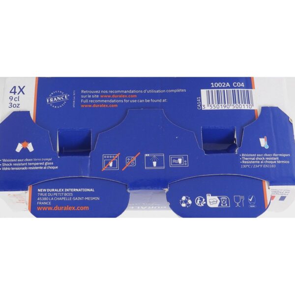 Gläserset Duralex Amalfi Durchsichtig 4 Stücke 90 ml (12 Stück) – Bild 3