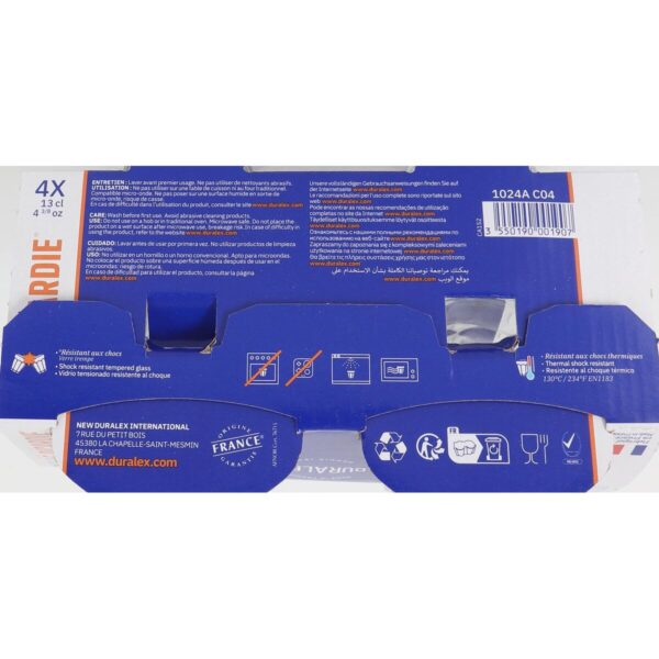 Gläserset Duralex Picardie Durchsichtig 4 Stücke 130 ml (12 Stück) – Bild 4
