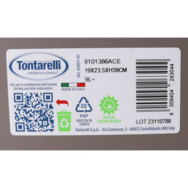 Mülltonne Tontarelli Aurora 9L (12 Stück) – Bild 3