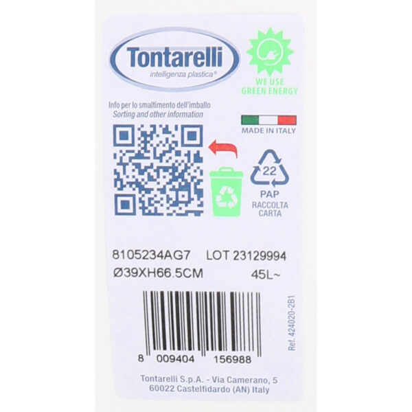 Mülltonne Tontarelli GR36380 50 L (ø 39 x 66,5cm) – Bild 3