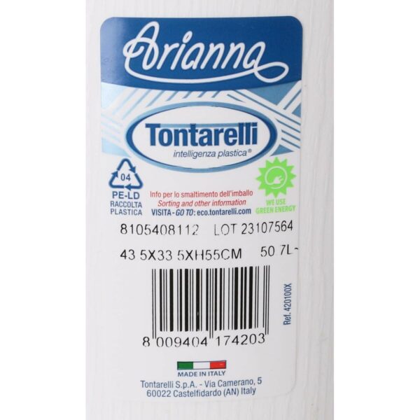 Wäschekorb Arianna Tontarelli 8105408_112 50 L Weiß 44 x 35 x 55 cm (6 Stück) – Bild 3