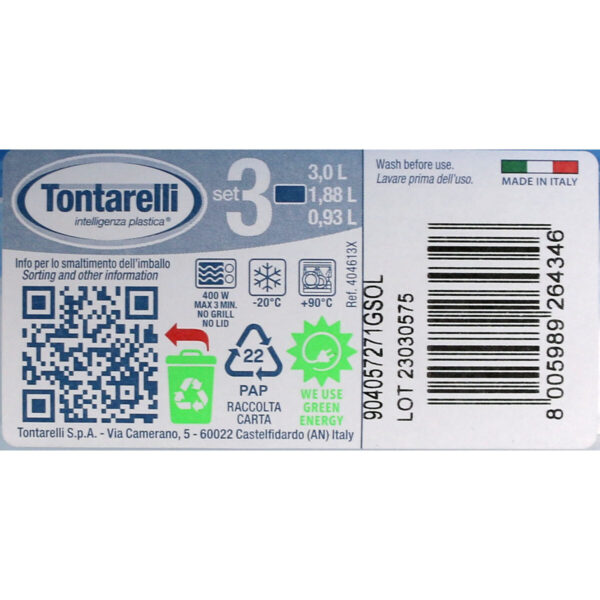 Lunchbox Tontarelli Family Blau rechteckig 29,6 x 19,8 x 7,7 cm (20 Stück) – Bild 3
