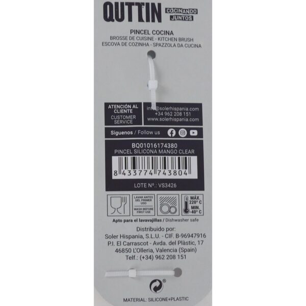 Küchenpinsel Quttin Clear Silikon 24 x 4 x 0,5 cm – Bild 4