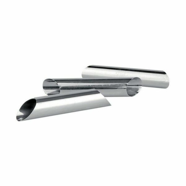 Backformen-Set Wooow Edelstahl Silberfarben Stahl 3 Stücke 2,5 x 12,5 cm (36 Stück) (3 pcs) – Bild 2