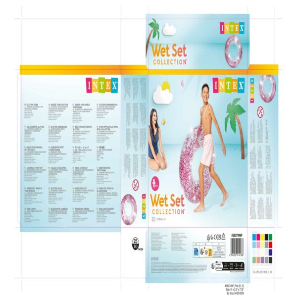 Aufblasbarer Donut-Schwimmhilfe Intex Durchsichtig Glitzernd Ø 119 cm (6 Stück) – Bild 8