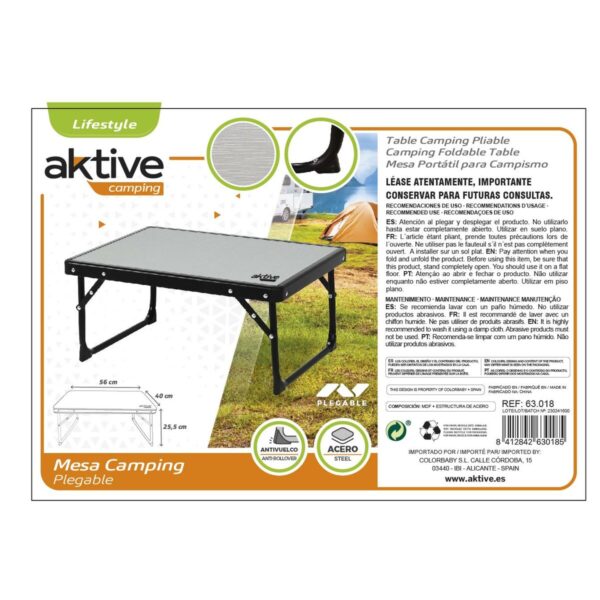Table Klapptisch Aktive Camping Grau 56 x 25 x 40 cm (2 Stück) – Bild 8