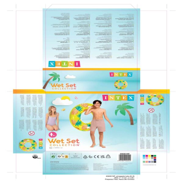 Aufblasbarer Donut-Schwimmhilfe Intex Tropical Fruits Ø 107 cm (12 Stück) – Bild 8