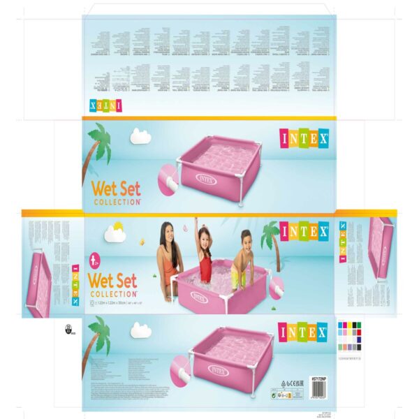 Schwimmbad Abnehmbar Intex 342 L 122 x 30 x 122 cm Rosa (3 Stück) – Bild 8