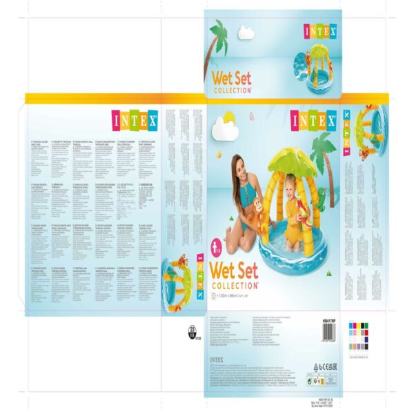 Aufblasbares Planschbecken für Kinder Intex tiere Insel 45 L 102 x 89 x 102 cm (6 Stück) – Bild 6