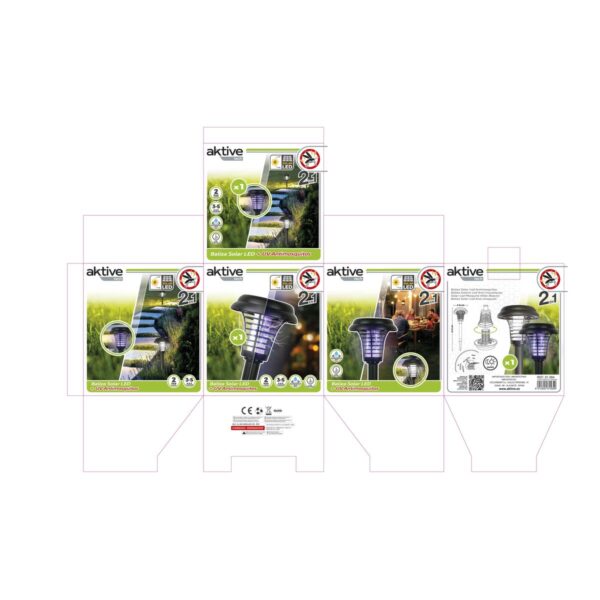 Solar-Gartenpfahl Aktive Polypropylen 14 x 42 x 14 cm (4 Stück) – Bild 8