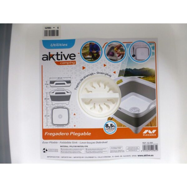 Spülbecken Aktive Biegsam 8,5 L Camping 30,5 x 20 x 30 cm 6 Stück – Bild 8