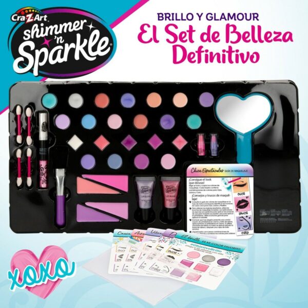 Schminkset für Kinder Cra-Z-Art Shimmer 'n Sparkle Glitz and Glam 44,5 x 3,5 x 22,5 cm 4 Stück – Bild 3