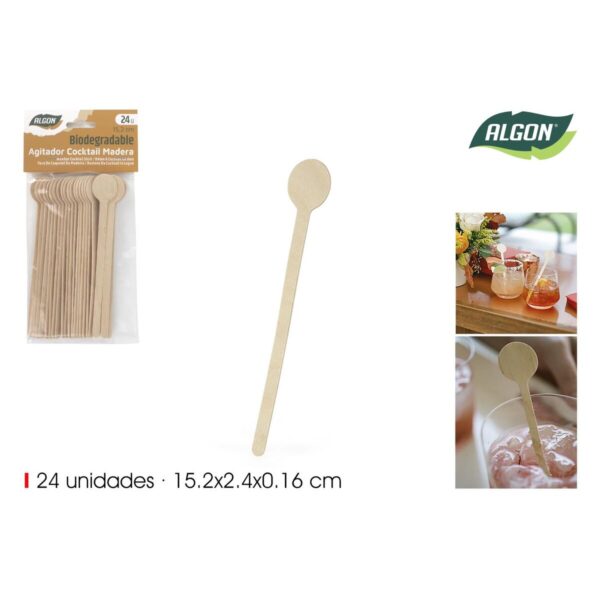 Löffel-Set Algon Holz 15,2 cm 24 Stücke (18 Stück) – Bild 3