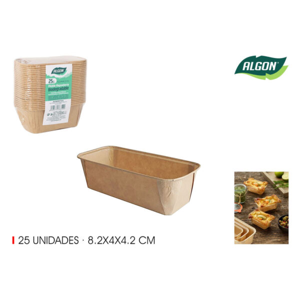 Backformen-Set Algon Papier 8,2 x 4 x 4,2 cm 25 Stücke (36 Stück) – Bild 2