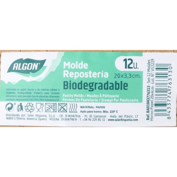 Backformen-Set Algon Papier 20 x 4 cm 12 Stücke (24 Stück) – Bild 6