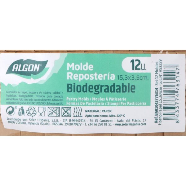 Backformen-Set Algon Papier 15,3 x 4 cm (24 Stück) – Bild 5