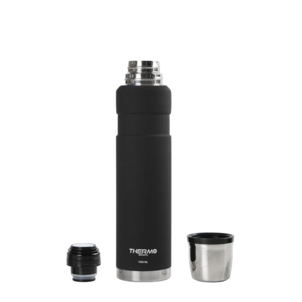 Thermosflasche ThermoSport Schwarz 1 L (6 Stück) – Bild 7