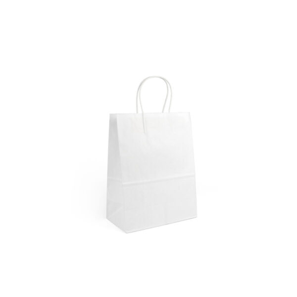 Papiertaschen Algon Weiß 20,6 x 11 x 27 cm 3 Stücke (24 Stück) – Bild 6