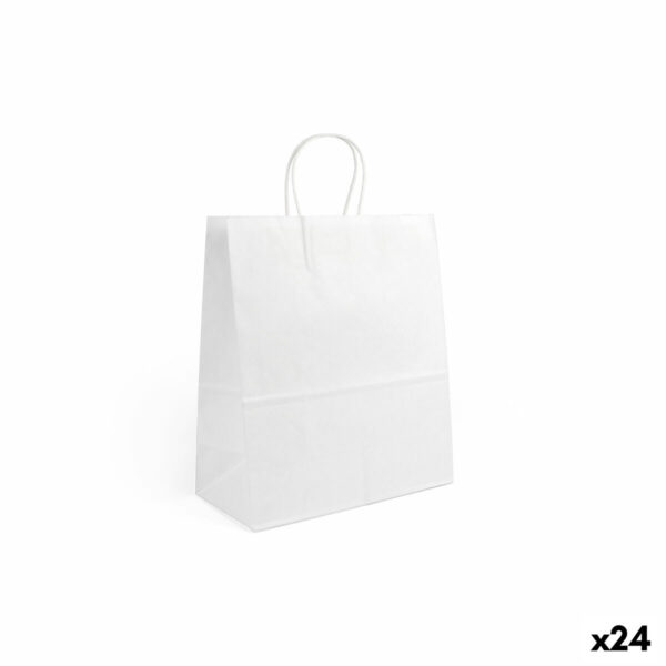 Papiertaschen Algon Weiß 26 x 14 x 31 cm (24 Stück)