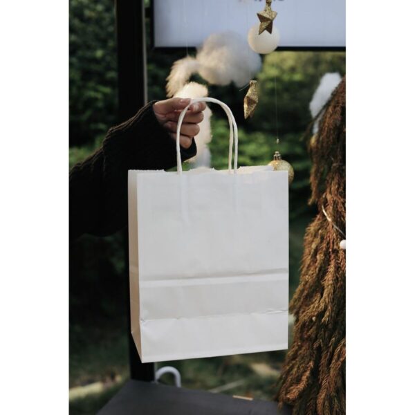Papiertaschen Algon Weiß 32 x 12 x 40 cm (24 Stück) – Bild 6