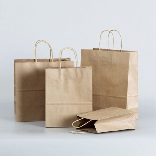 Papiertaschen Algon Kraft 26 x 17 x 26 cm (24 Stück) – Bild 5
