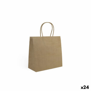 Papiertaschen Algon Kraft 26 x 17 x 26 cm (24 Stück)