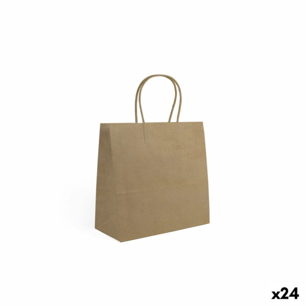 Papiertaschen Algon Kraft 26 x 17 x 26 cm (24 Stück)