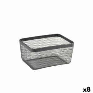 Mehrzweckkorb Confortime Schwarz Metall 30,5 x 23 x 15,2 cm (8 Stück)