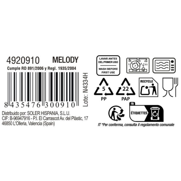 Tasse Kaffee und Tee La Mediterránea Melody 90 ml (36 Stück) – Bild 3