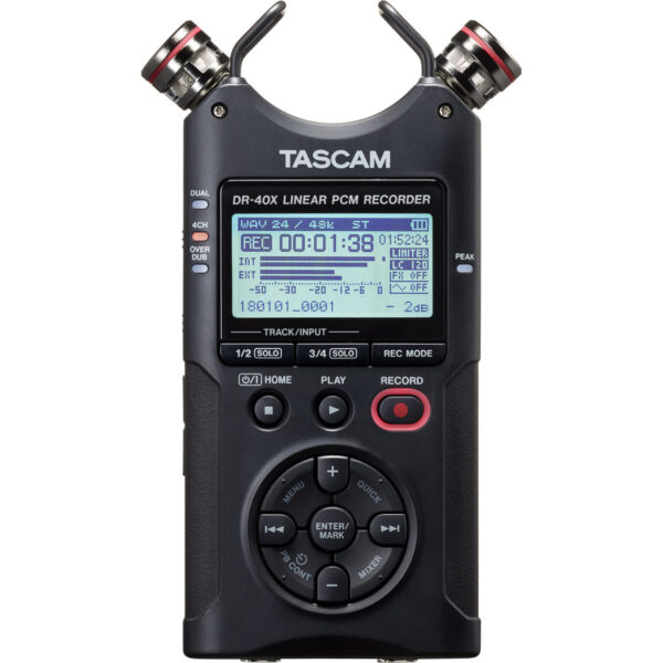 Rekorder Tascam DR-40X Blau Schwarz – Bild 2