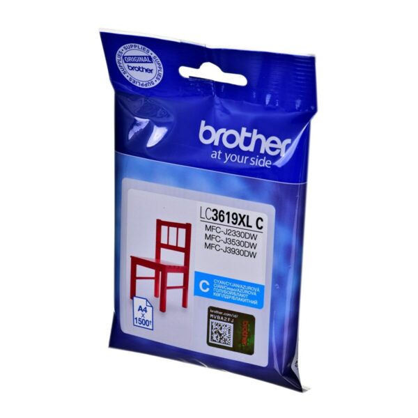Original Tintenpatrone Brother LC-3619XLC Türkis – Bild 2