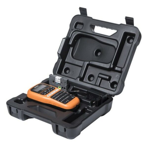 Tragbares, elektrisches Etikettengerät Brother PTE110VP LCD Orange Schwarz/Orange – Bild 4