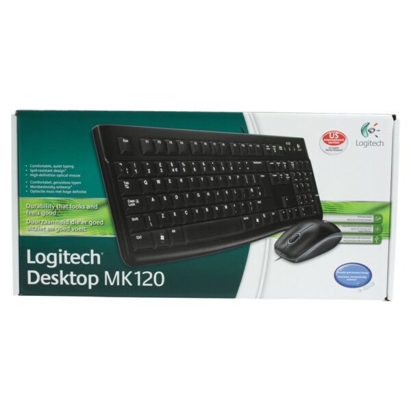 Tastatur Logitech LGT-MK120-US Schwarz Holländisch QWERTY – Bild 3