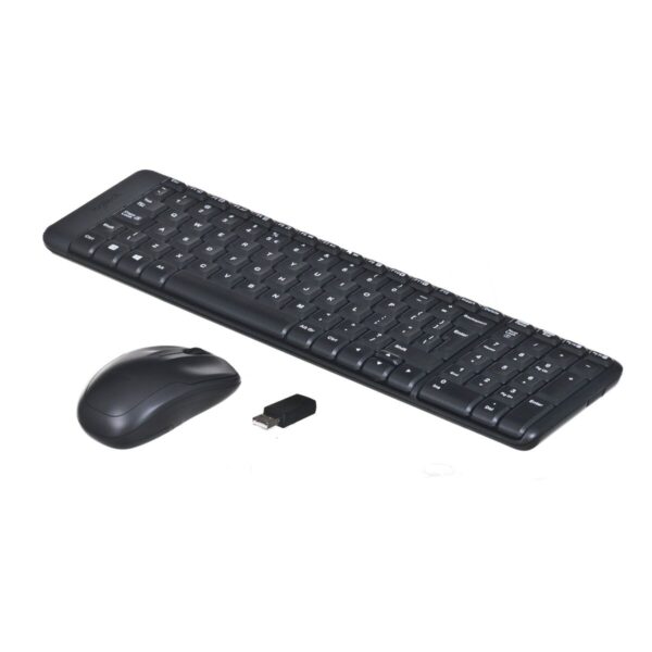 Tastatur mit Maus Logitech Wireless Combo MK220 Schwarz QWERTY Qwerty US – Bild 2