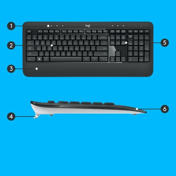 Tastatur mit Maus Logitech 920-008685 Schwarz Qwerty US – Bild 6
