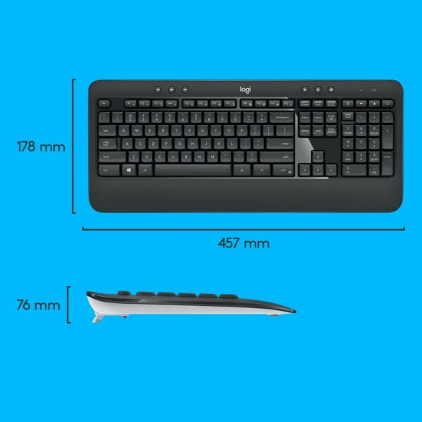 Tastatur mit Maus Logitech 920-008685 Schwarz Qwerty US – Bild 7