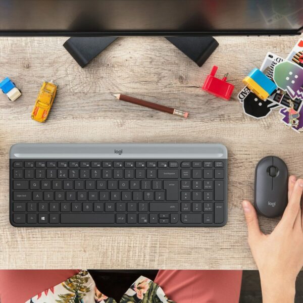 Tastatur mit Maus Logitech MK470 Grau Graphit Qwerty US – Bild 2