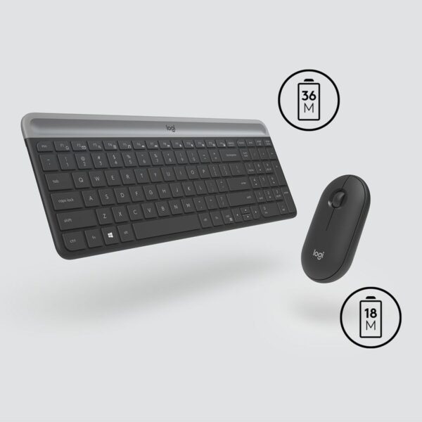 Tastatur mit Maus Logitech MK470 Grau Graphit Qwerty US – Bild 5