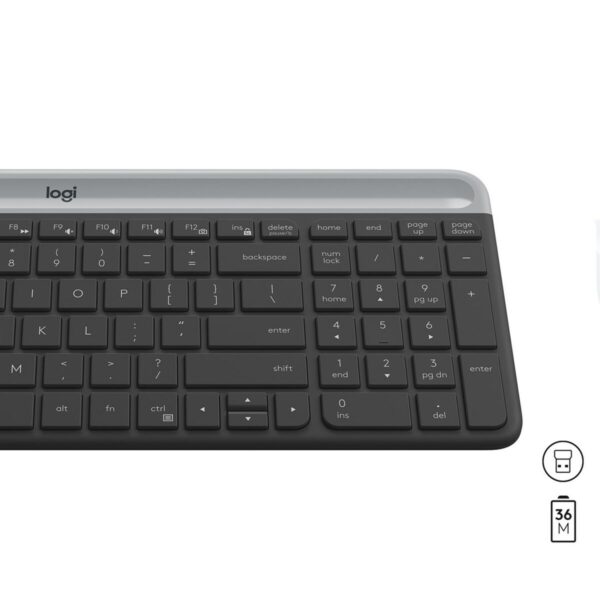 Tastatur mit Maus Logitech MK470 Grau Graphit Qwerty US – Bild 6