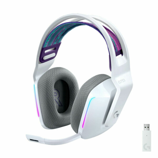 Drahtlose Kopfhörer Logitech G733 Lightspeed Headset Weiß