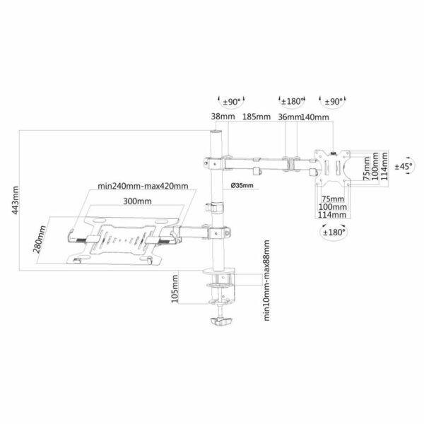 TV Halterung Neomounts FPMA-D550NOTEBOOK – Bild 4