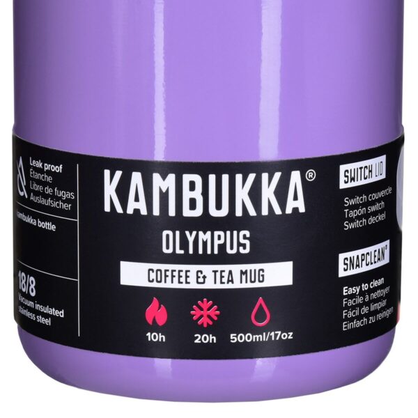 Thermosflasche Kambukka Olympus Purpur Edelstahl 500 ml – Bild 7